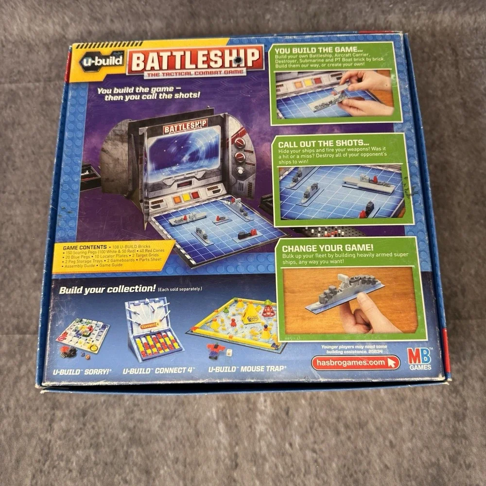 2010 Kids U Build Battleship Game by Hasbro The Tactical Combat Game READ